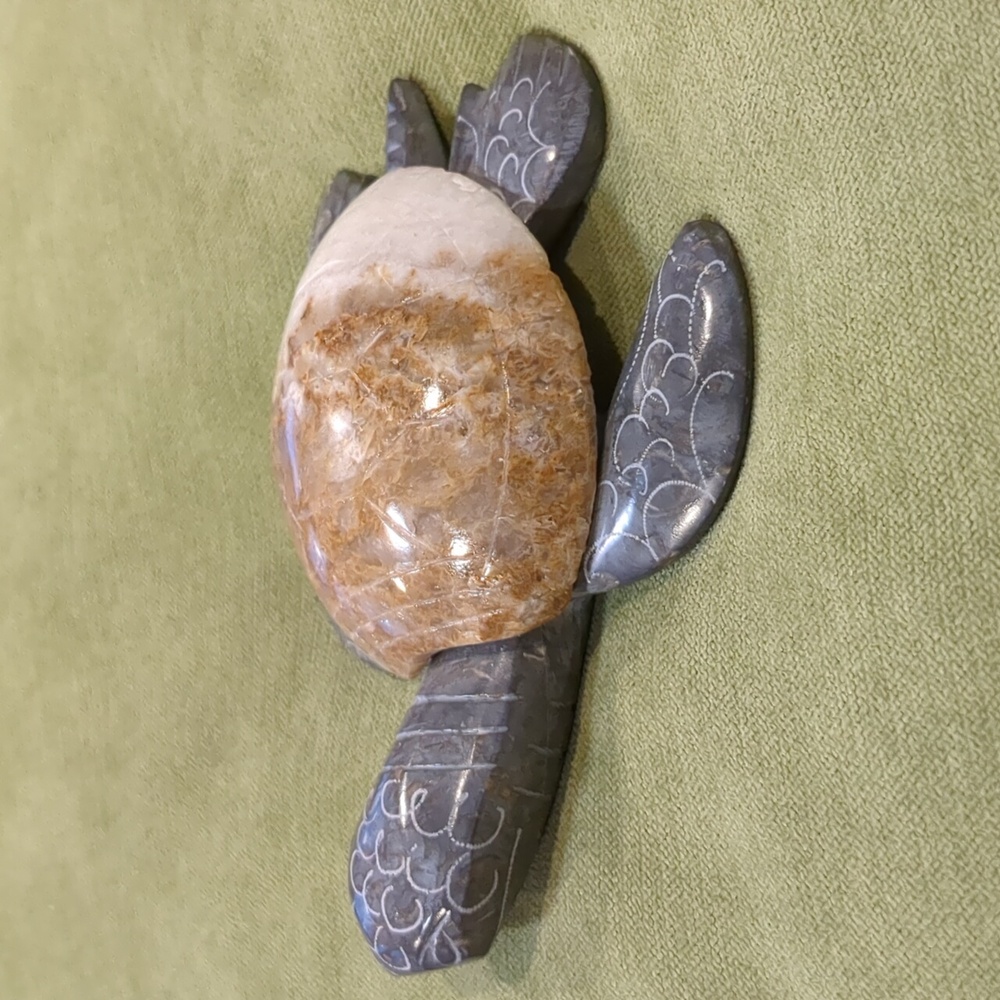 Hand Carved Stone Turtle - Picture 2 of 8
